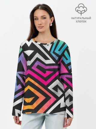 Лонгслив женский. Хлопок / GRAFFITY