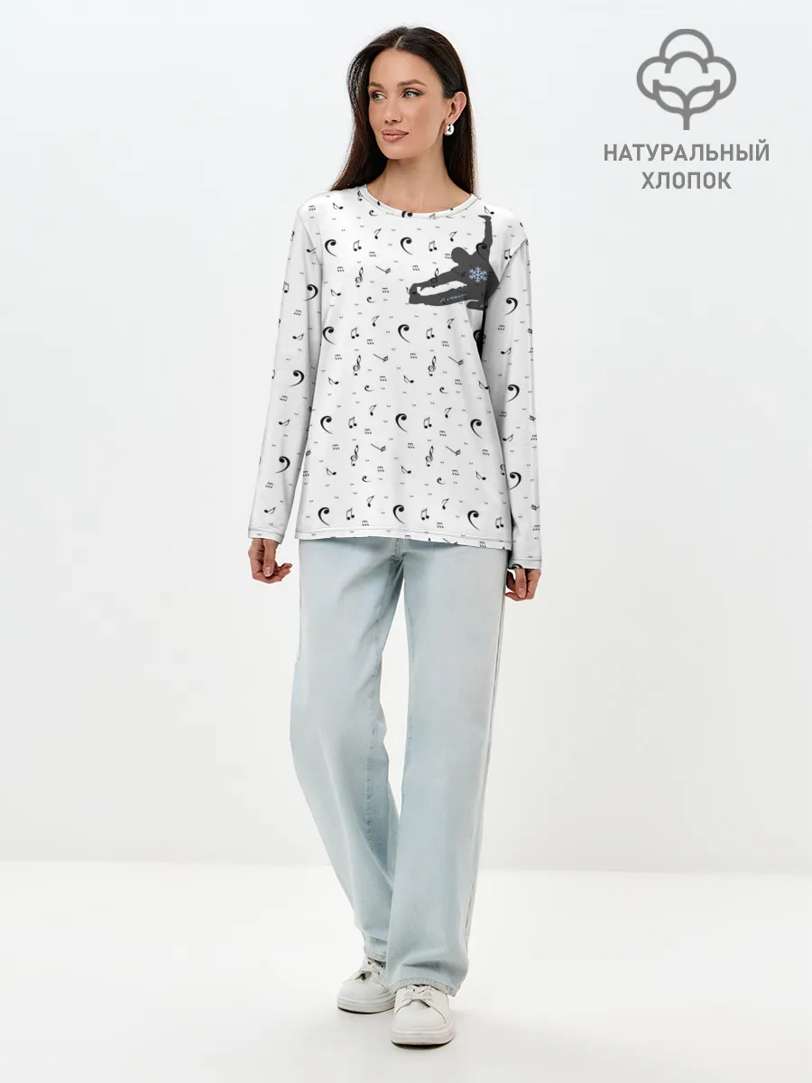 Лонгслив женский. Хлопок / Dance style