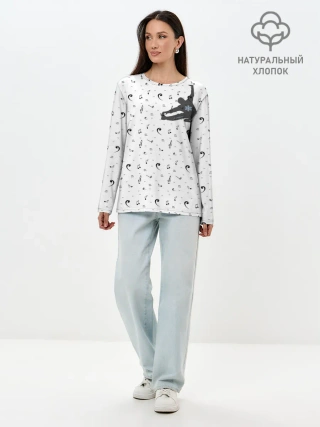 Лонгслив женский. Хлопок / Dance style