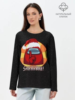 Лонгслив женский. Хлопок / Новогодний Among us