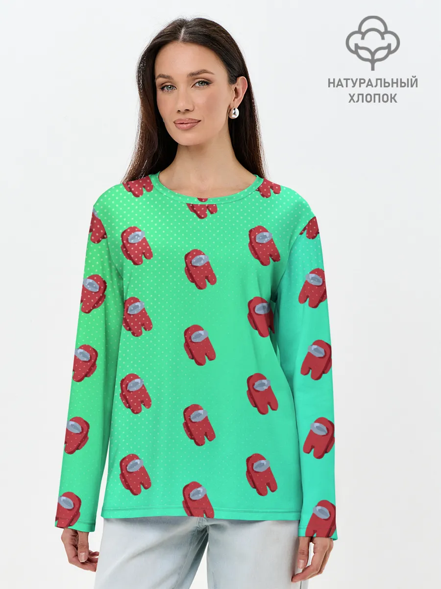 Лонгслив женский. Хлопок / Among us