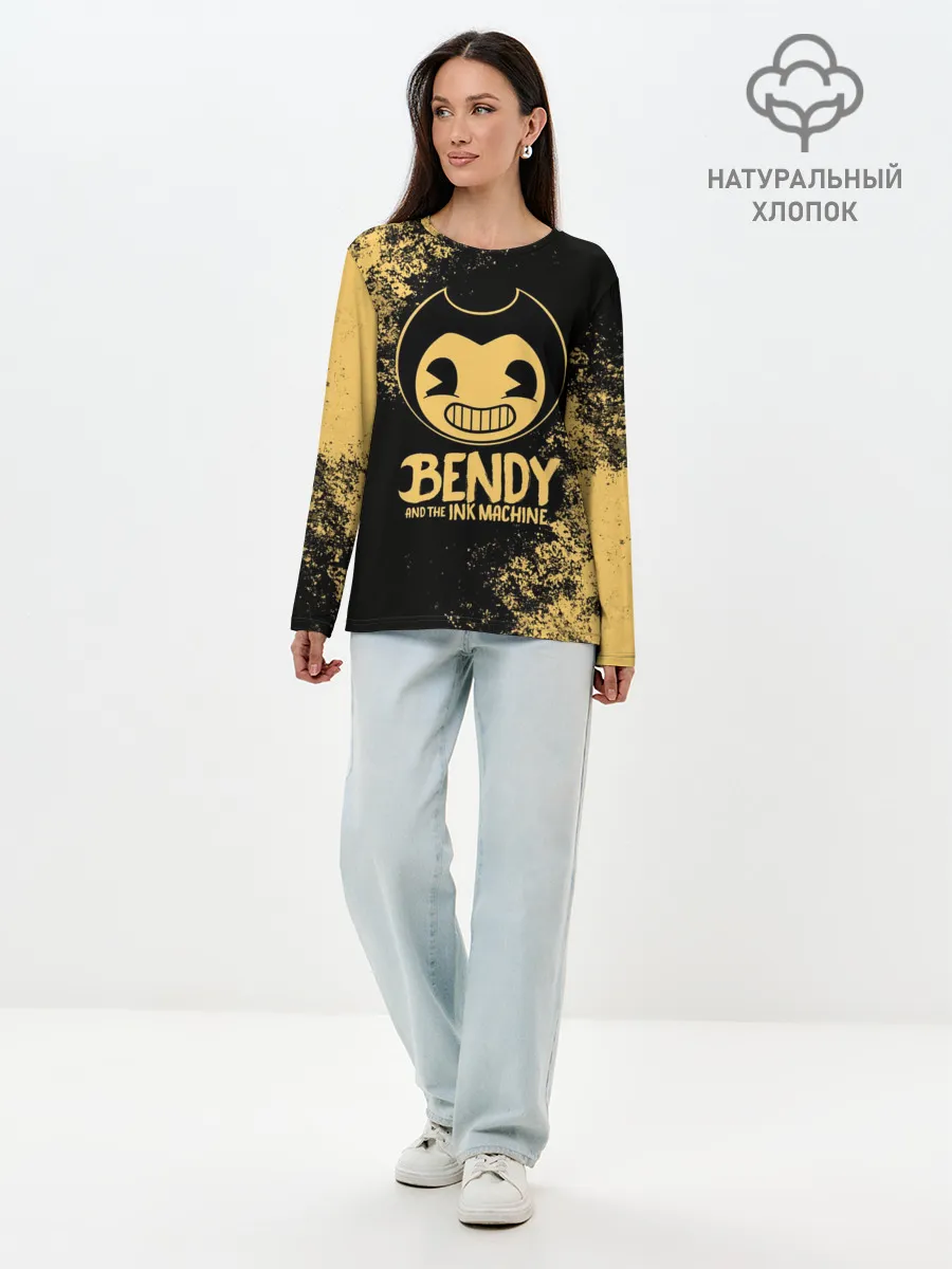 Лонгслив женский. Хлопок / Bendy And The Ink Machine