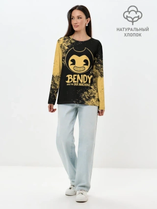 Лонгслив женский. Хлопок / Bendy And The Ink Machine