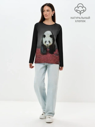 Лонгслив женский. Хлопок / ПАНДА