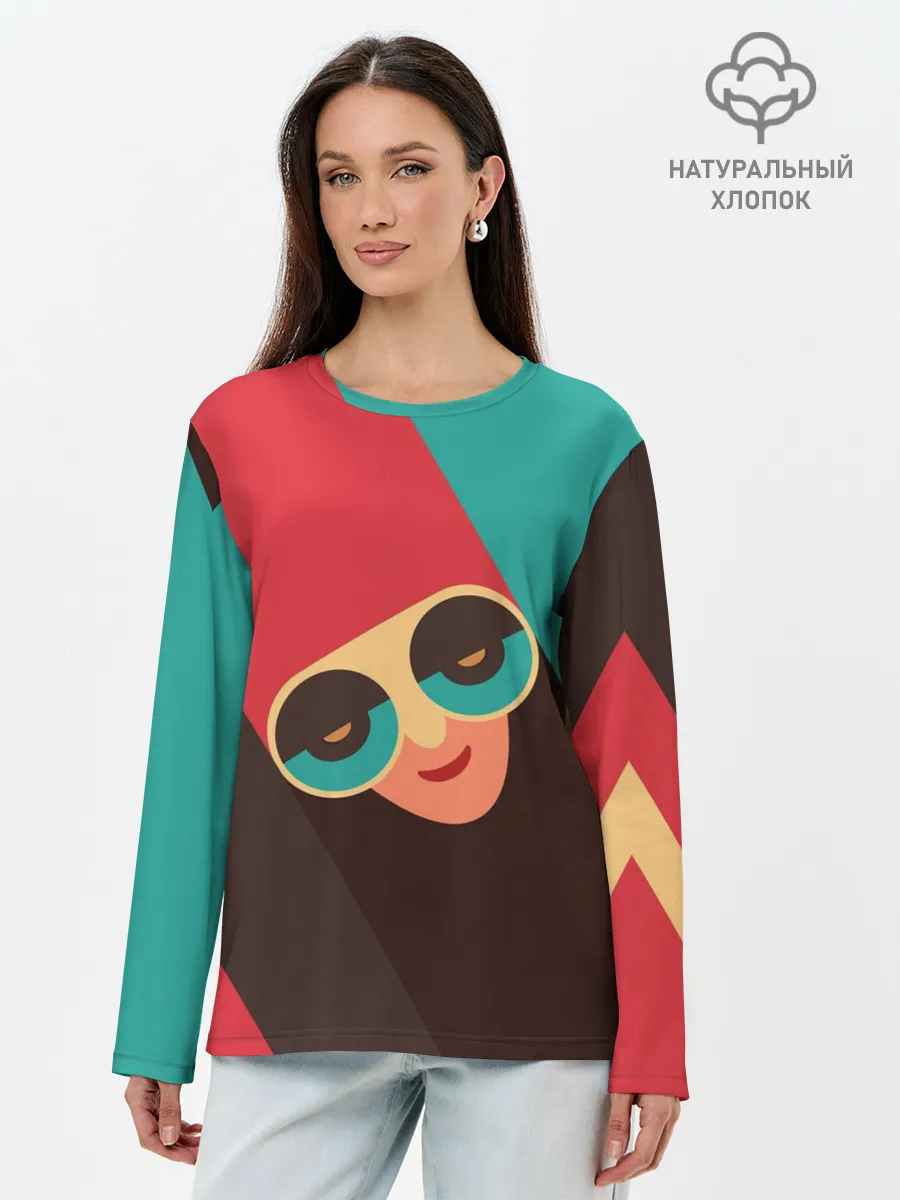 Лонгслив женский. Хлопок / RETDO FACE