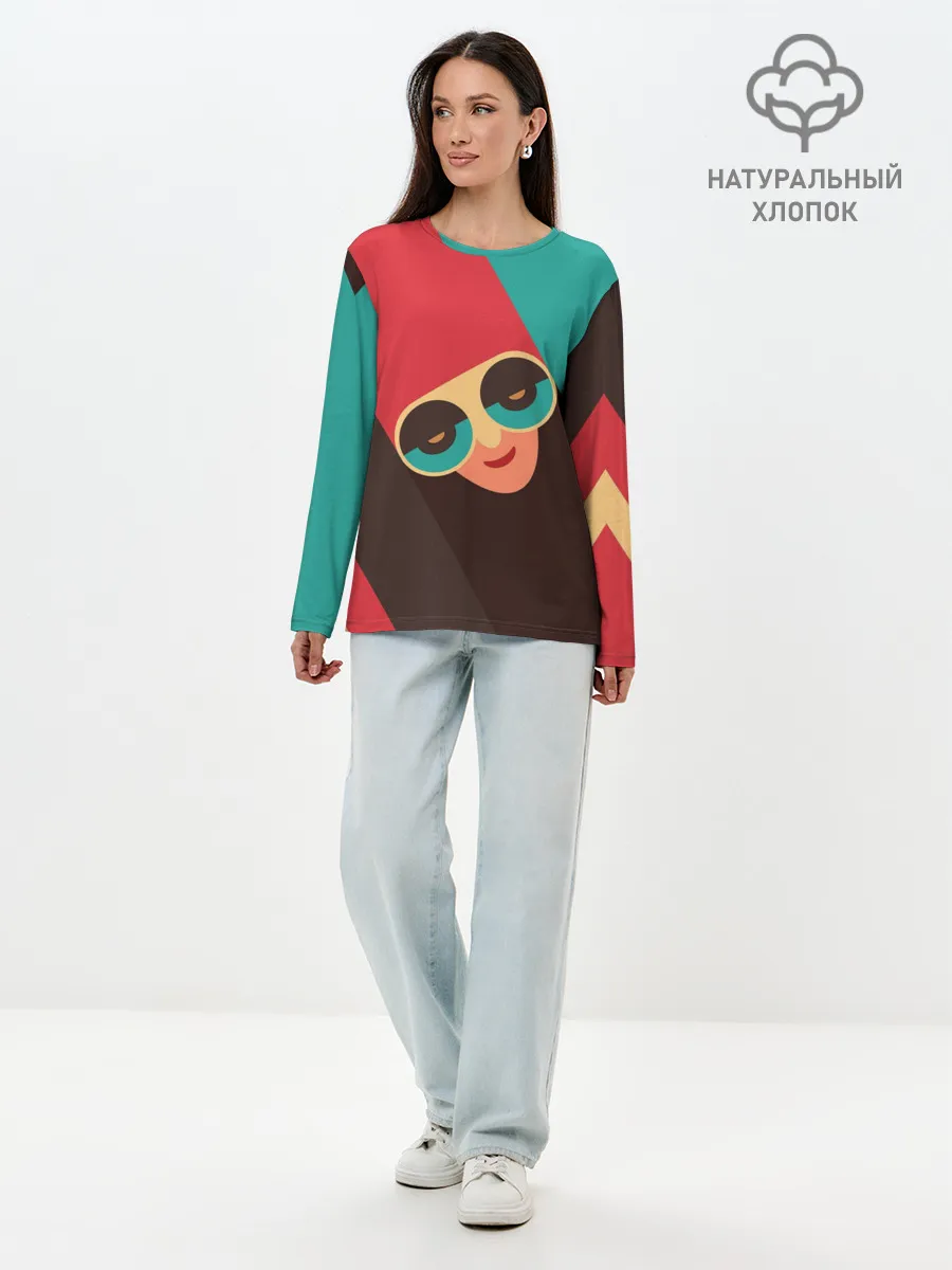 Лонгслив женский. Хлопок / RETDO FACE