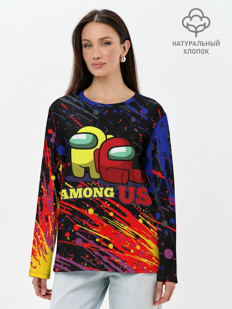 Лонгслив женский. Хлопок / AMONG US.