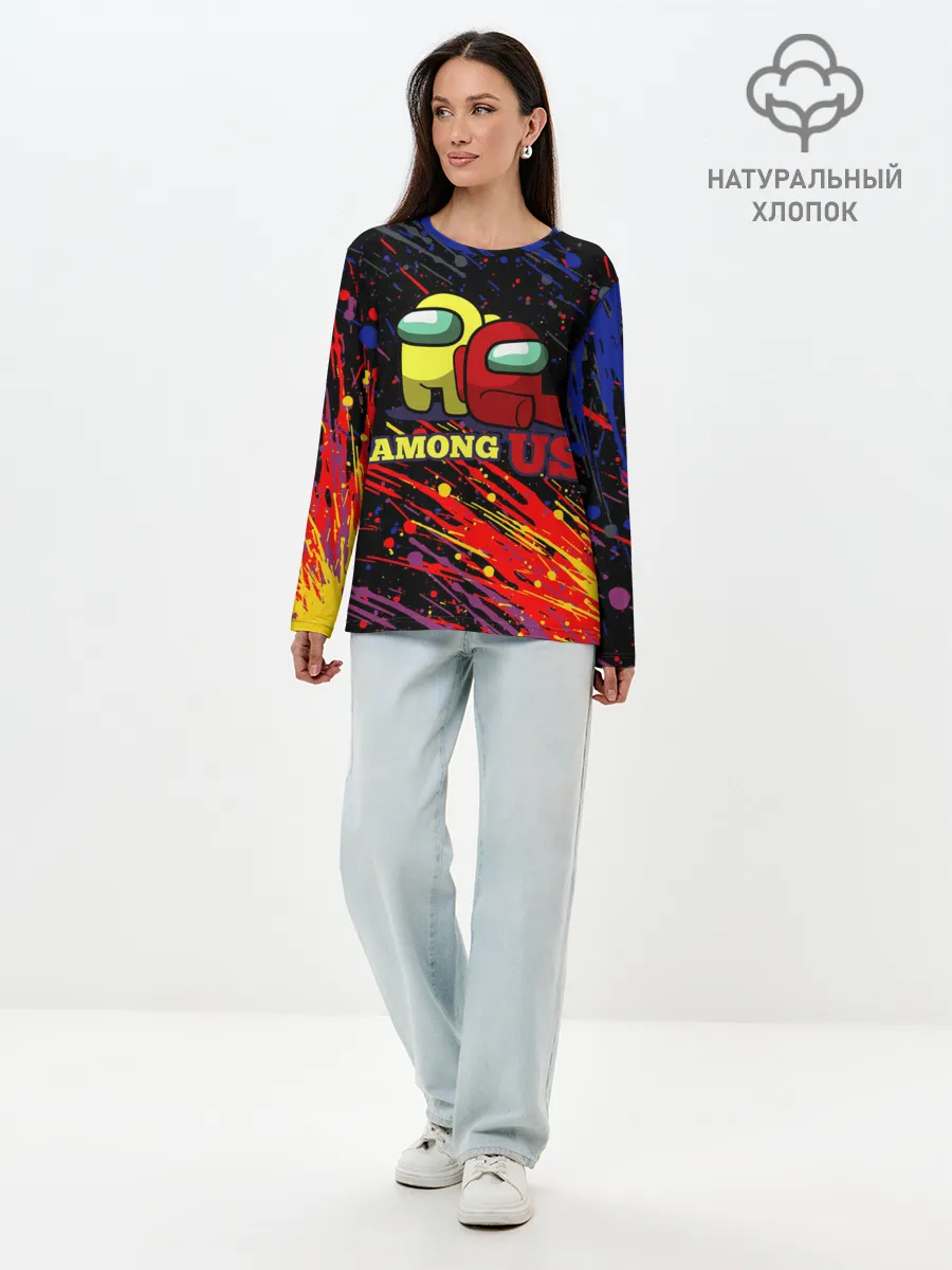 Лонгслив женский. Хлопок / AMONG US.