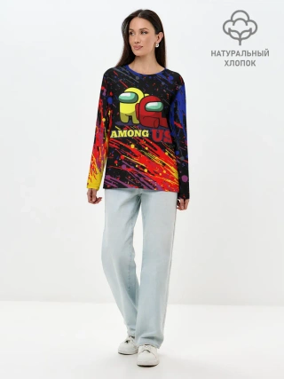 Лонгслив женский. Хлопок / AMONG US.