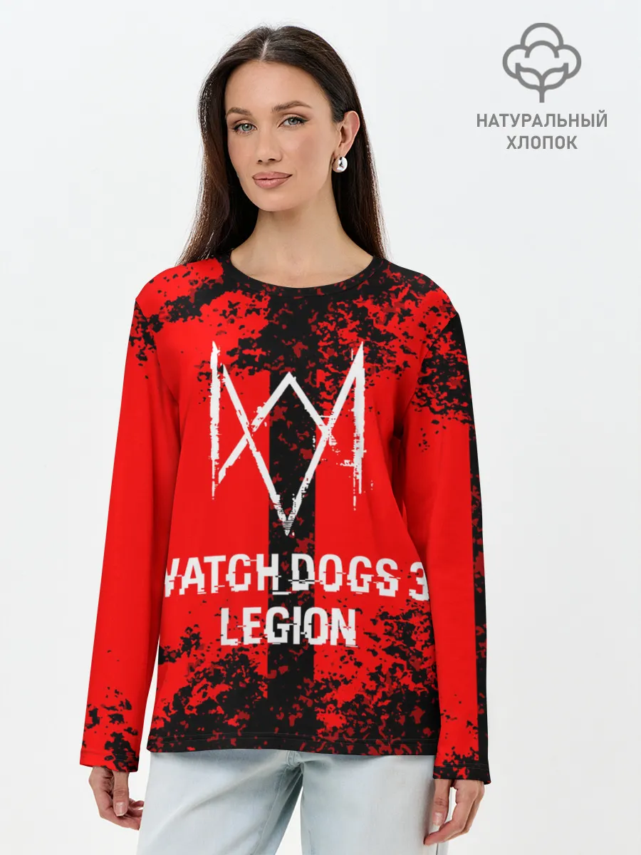 Лонгслив женский. Хлопок / Watch Dogs: Legion.