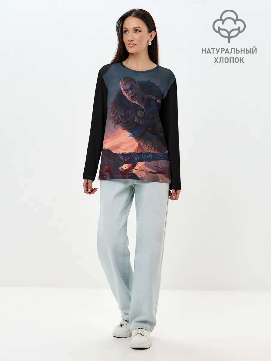 Лонгслив женский. Хлопок / ASSASSINS CREED VALHALLA