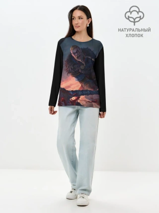 Лонгслив женский. Хлопок / ASSASSINS CREED VALHALLA