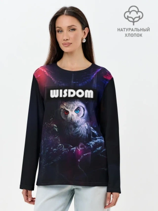 Лонгслив женский. Хлопок / WISDOM
