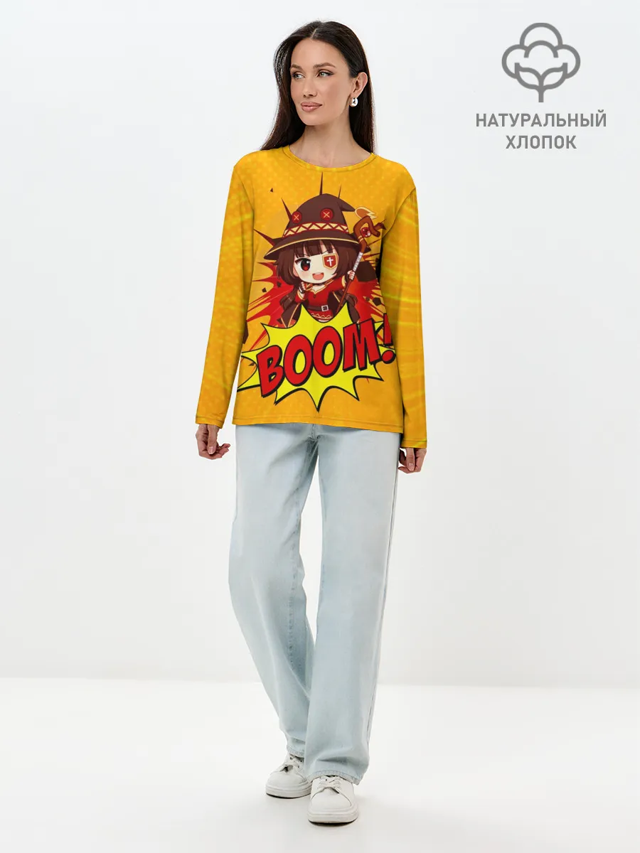 Лонгслив женский. Хлопок / Мегумин BOOM
