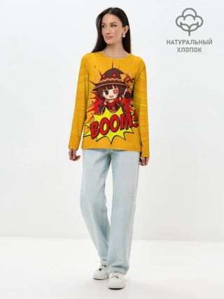 Лонгслив женский. Хлопок / Мегумин BOOM