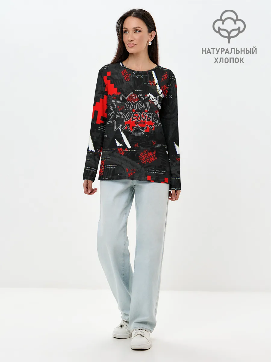 Лонгслив женский. Хлопок / Watch Dogs: Legion