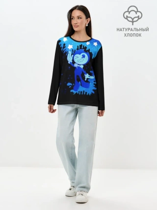 Лонгслив женский. Хлопок / Bendy And The Ink Machine