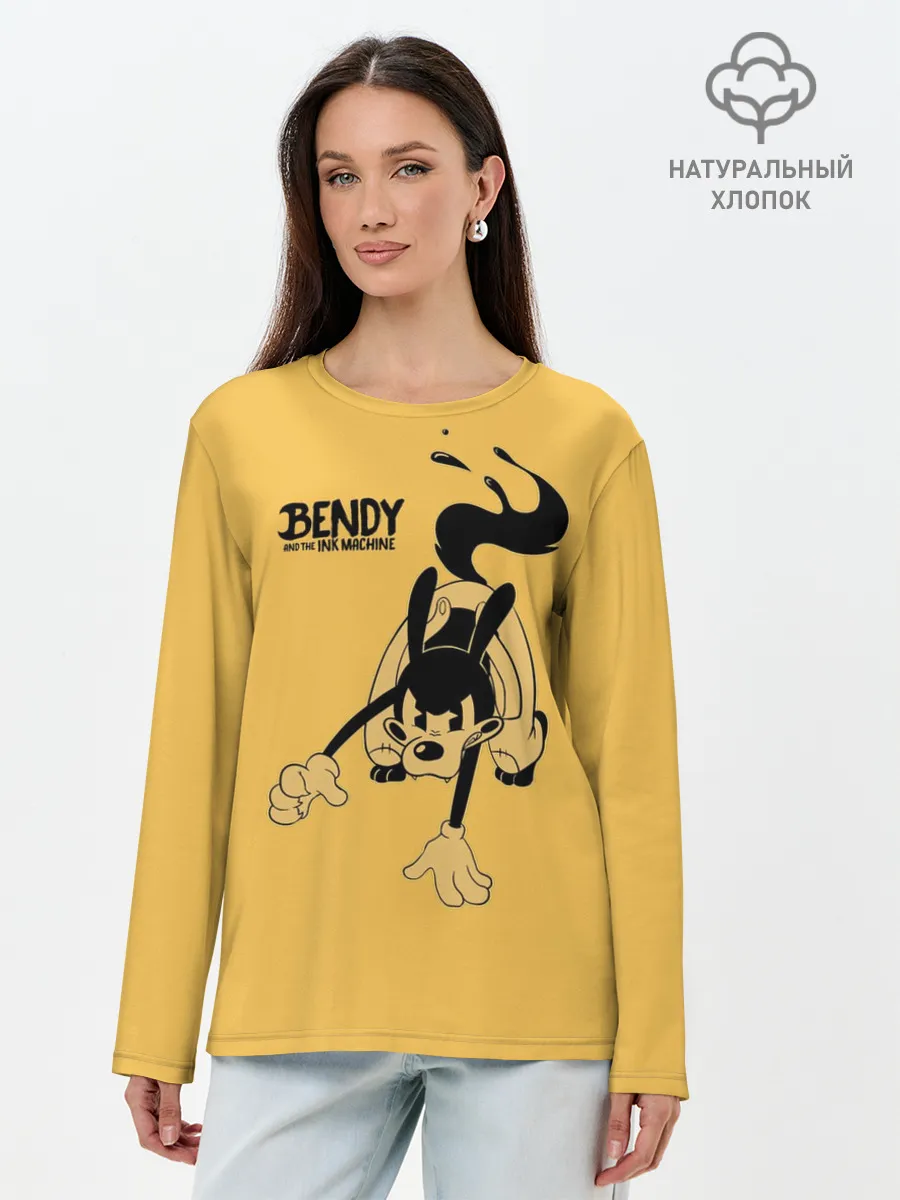 Лонгслив женский. Хлопок / Bendy And The Ink Machine