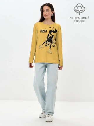 Лонгслив женский. Хлопок / Bendy And The Ink Machine