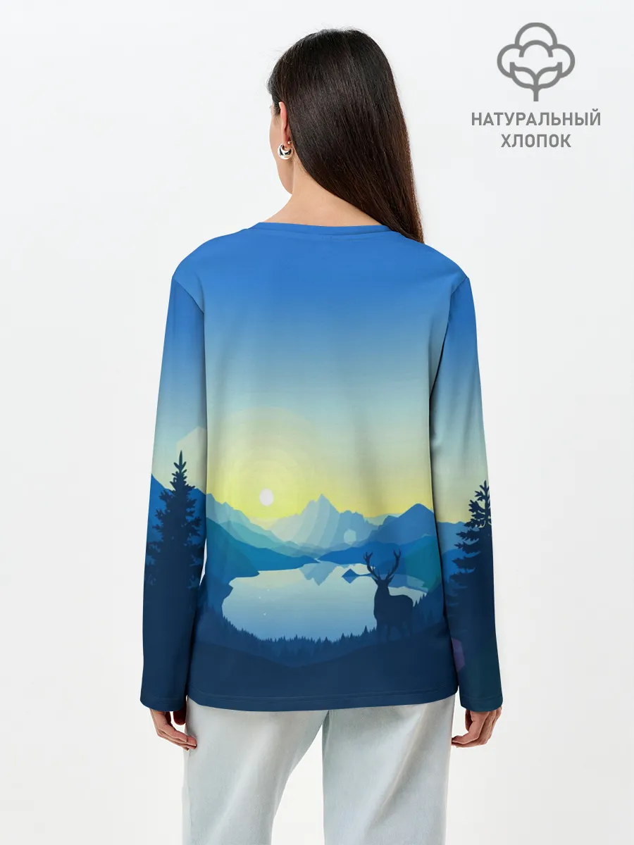 Лонгслив женский. Хлопок / NATURE