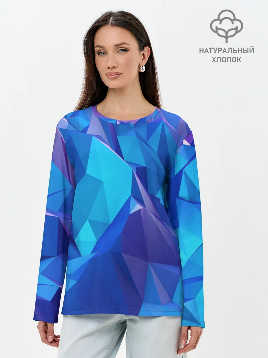 Лонгслив женский. Хлопок / NEON CRYSTALLS