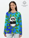 Лонгслив женский. Хлопок / Панда