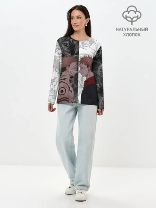 Лонгслив женский. Хлопок / Jujutsu Kaisen Сукуна х Юдзи