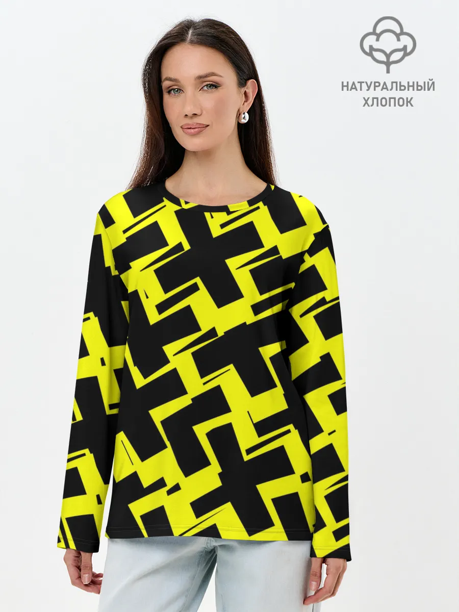 Лонгслив женский. Хлопок / Background