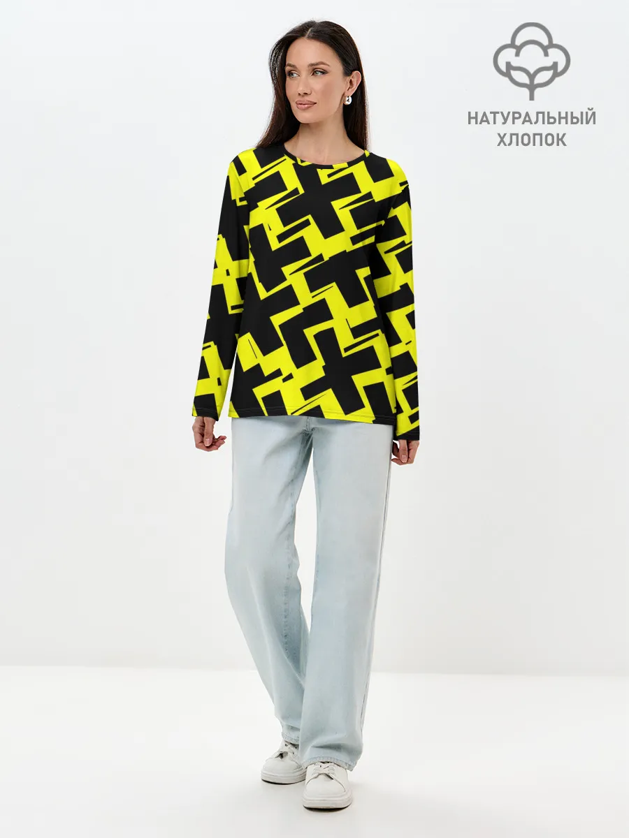 Лонгслив женский. Хлопок / Background