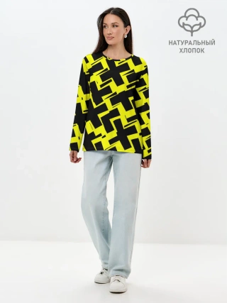 Лонгслив женский. Хлопок / Background