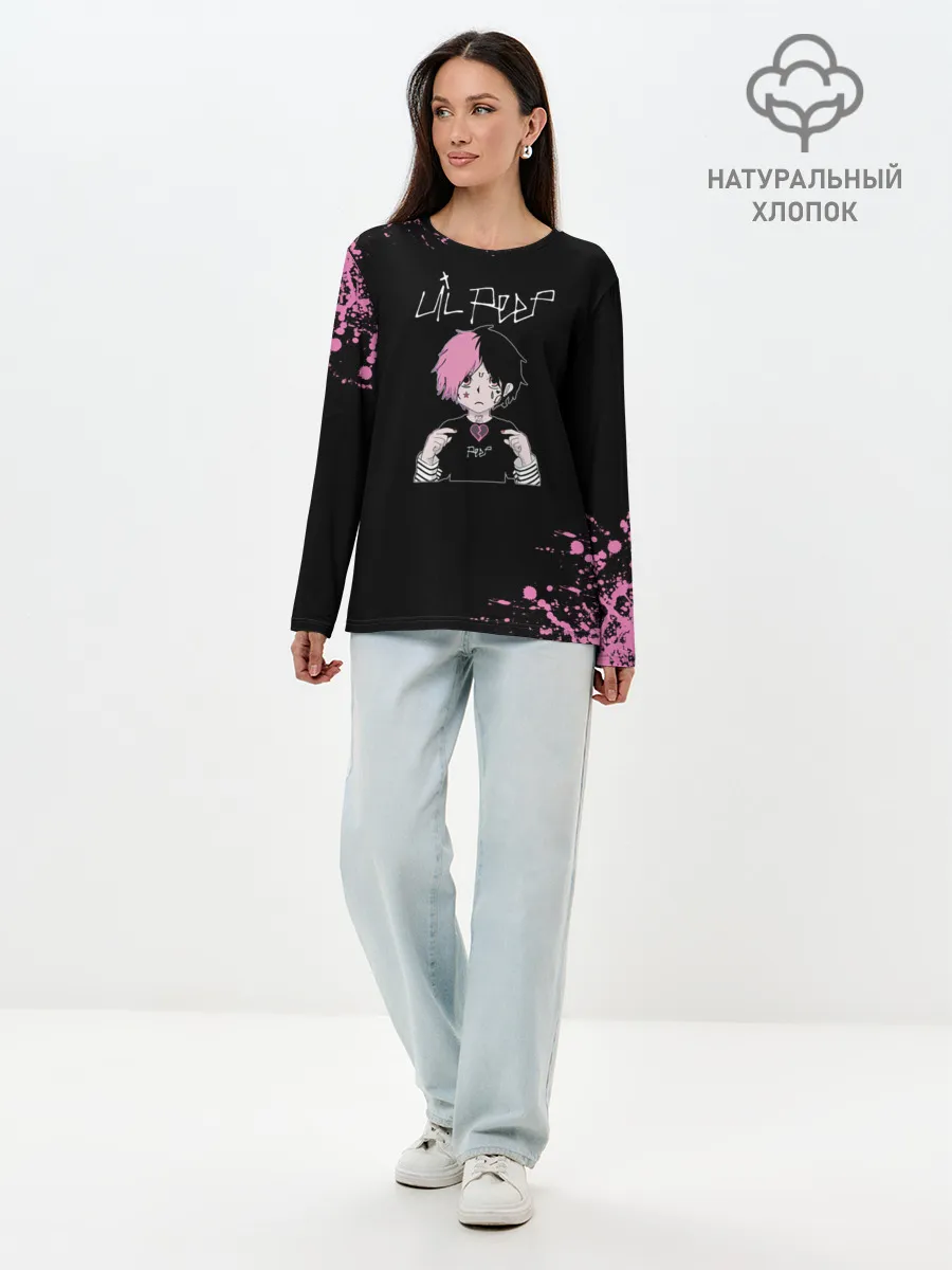 Лонгслив женский. Хлопок / Лил Пип