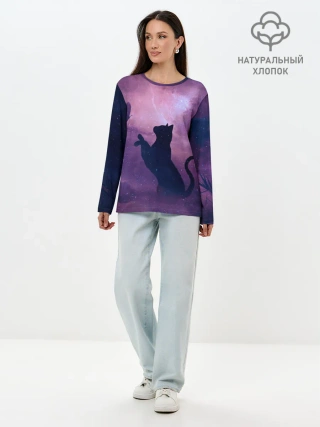 Лонгслив женский. Хлопок / Star Cat