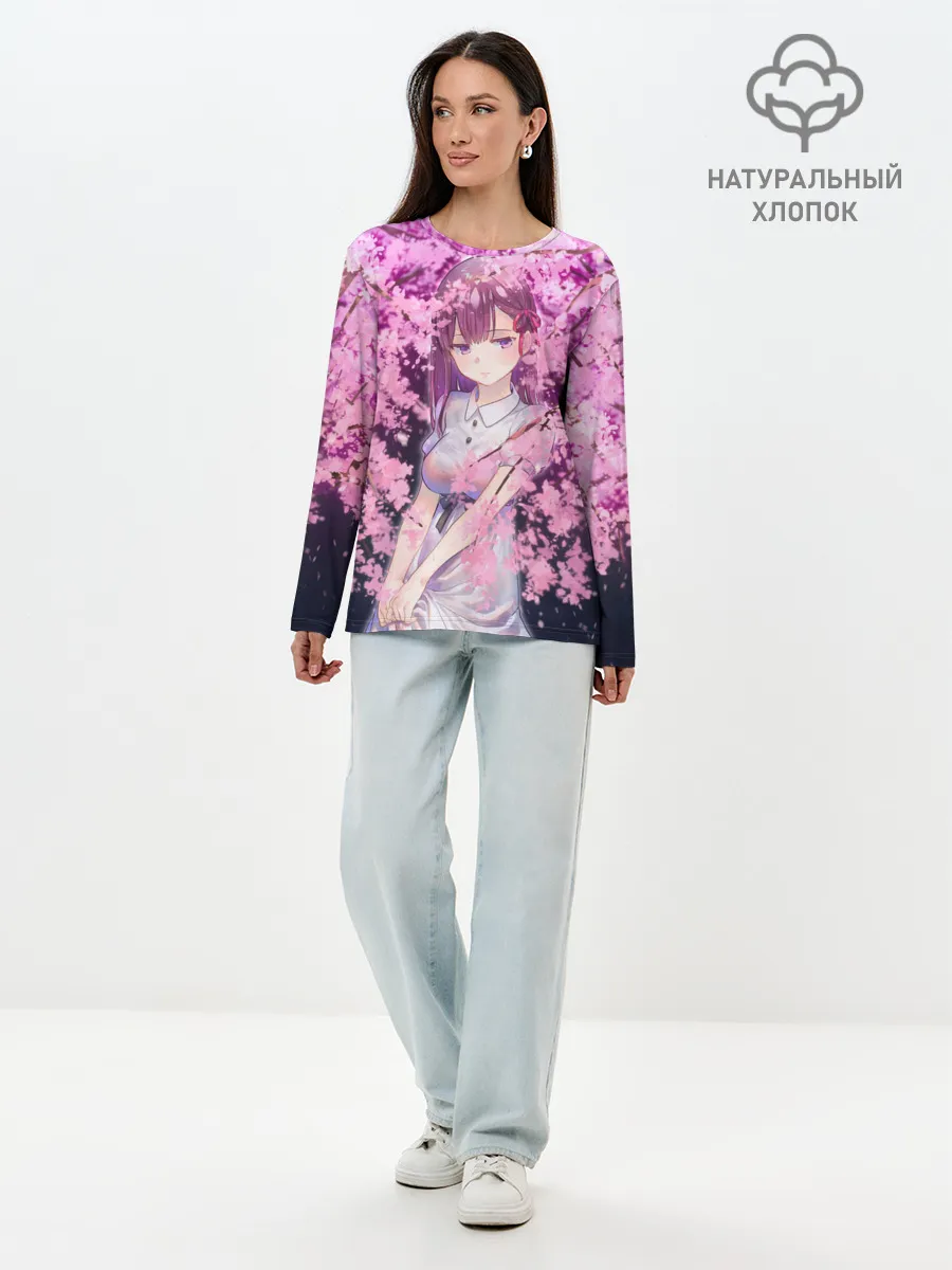 Лонгслив женский. Хлопок / SAKURA