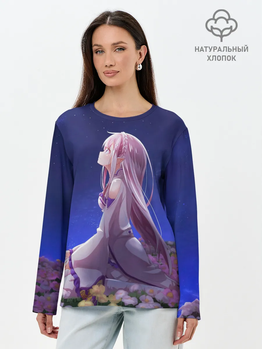 Лонгслив женский. Хлопок / Sweet dreams of Emilia