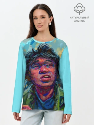 Лонгслив женский. Хлопок / Цой