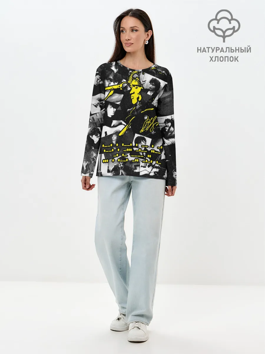 Лонгслив женский. Хлопок / Цой