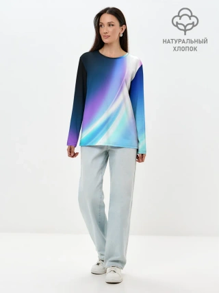 Лонгслив женский. Хлопок / Сияние