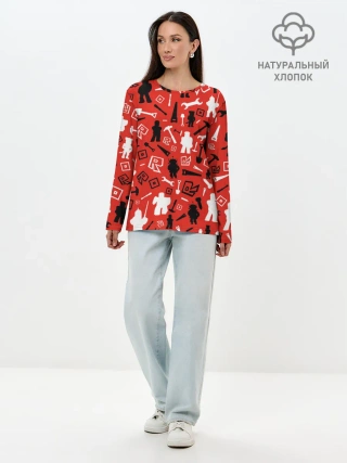 Лонгслив женский. Хлопок / ROBLOX