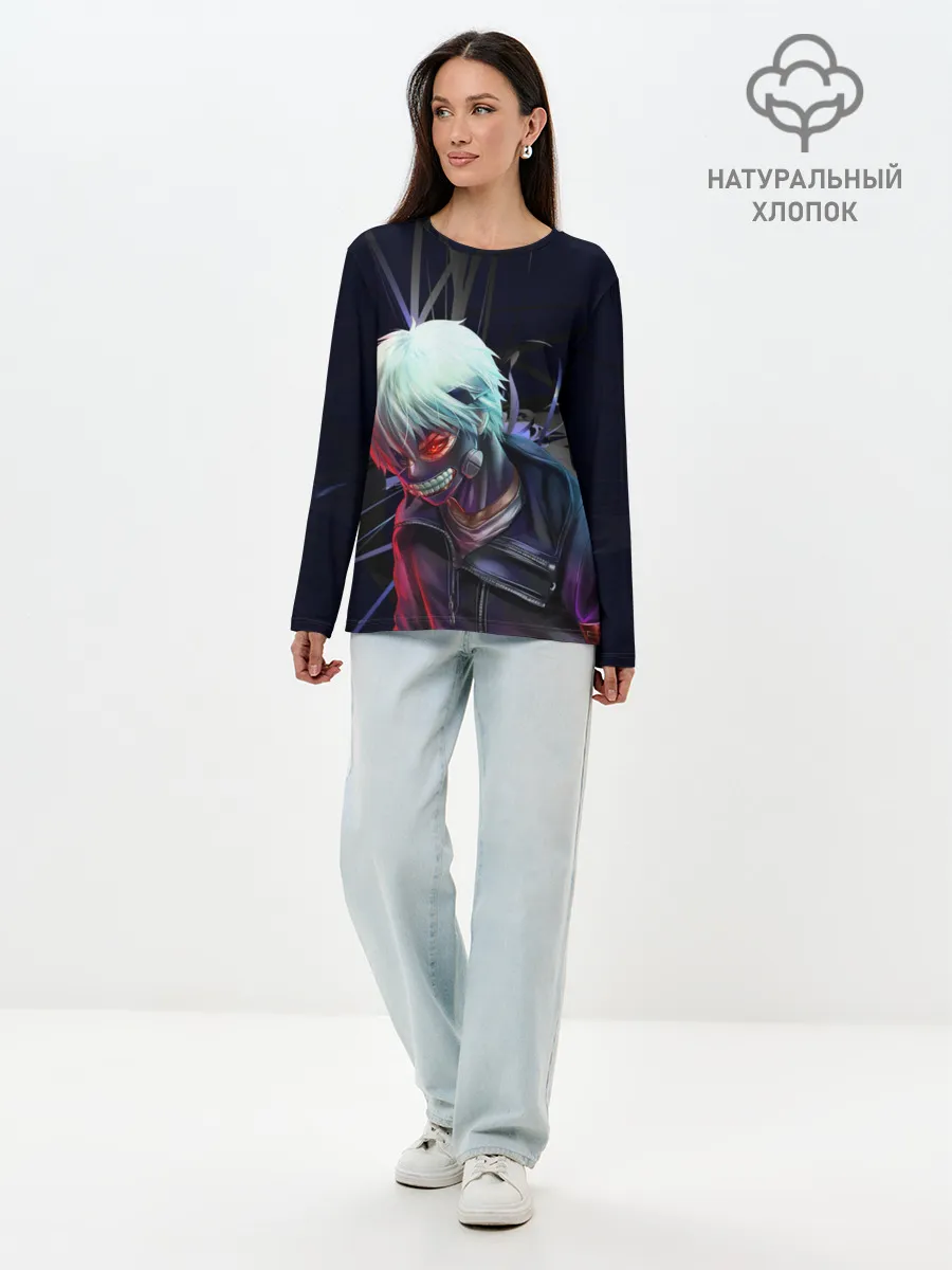 Лонгслив женский. Хлопок / Токийский Гуль