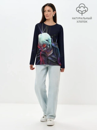 Лонгслив женский. Хлопок / Токийский Гуль