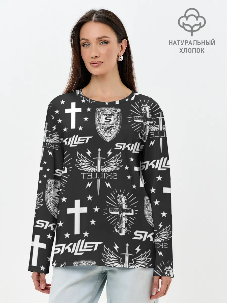 Лонгслив женский. Хлопок / SKILLET