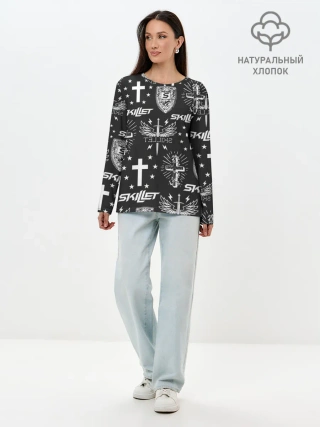 Лонгслив женский. Хлопок / SKILLET