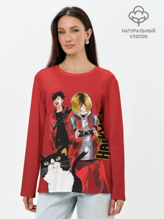 Лонгслив женский. Хлопок / Haikyuu Тобио Кагэяма