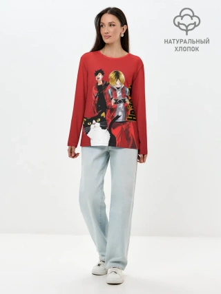 Лонгслив женский. Хлопок / Haikyuu Тобио Кагэяма