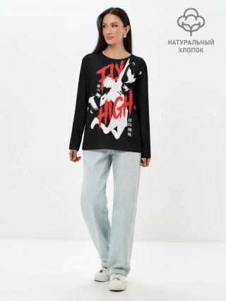 Лонгслив женский. Хлопок / Haikyuu Haikyu Haikuu !