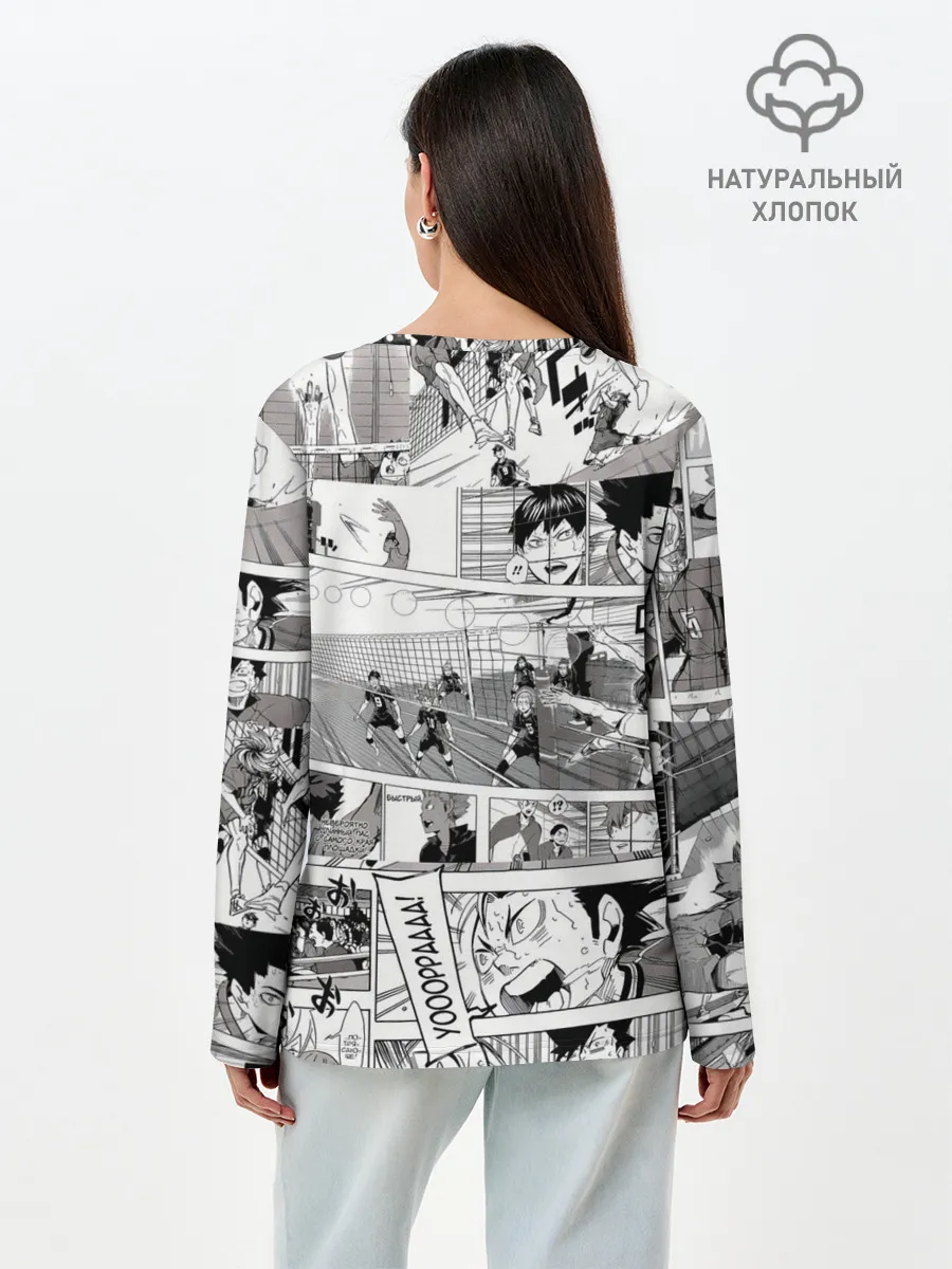 Лонгслив женский. Хлопок / Haikyu