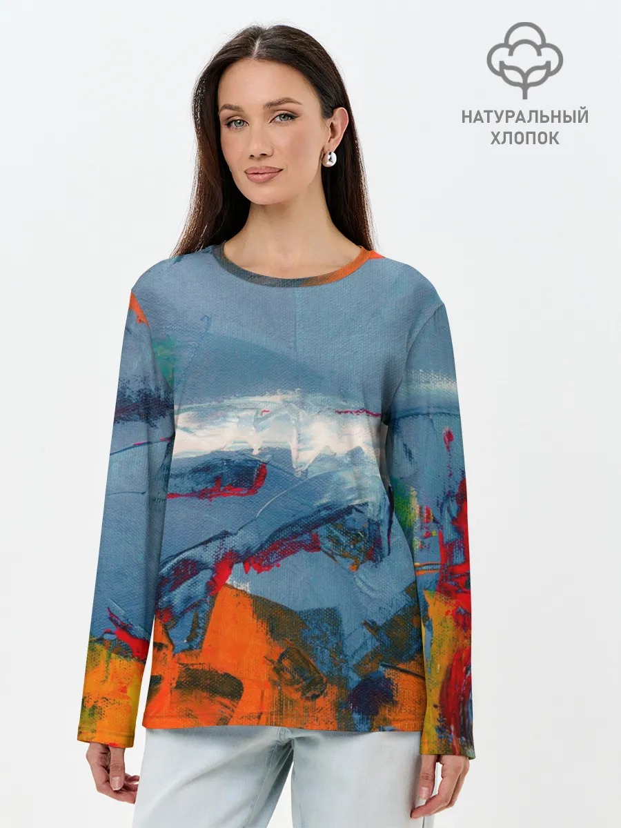 Лонгслив женский. Хлопок / Я художник