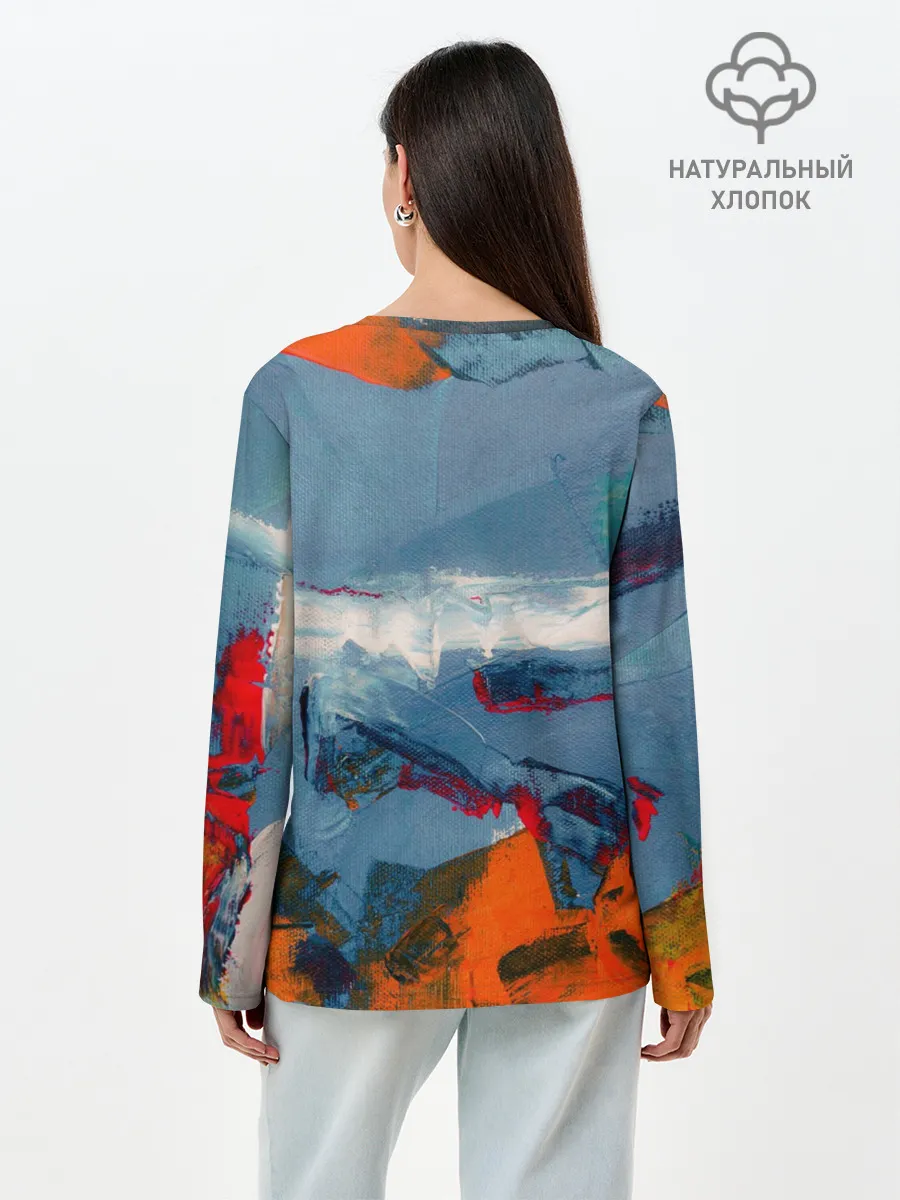 Лонгслив женский. Хлопок / Я художник