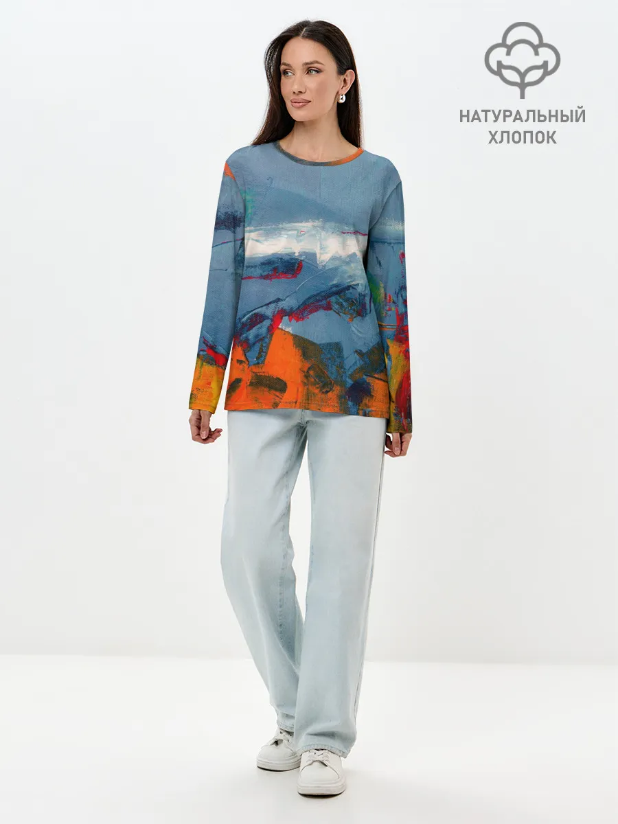 Лонгслив женский. Хлопок / Я художник