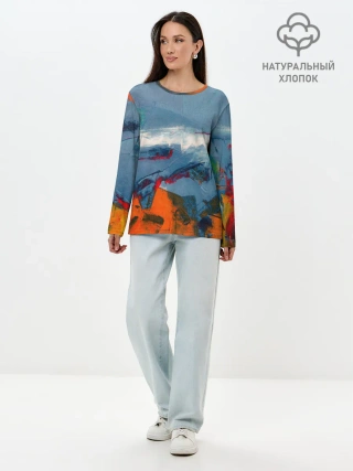 Лонгслив женский. Хлопок / Я художник